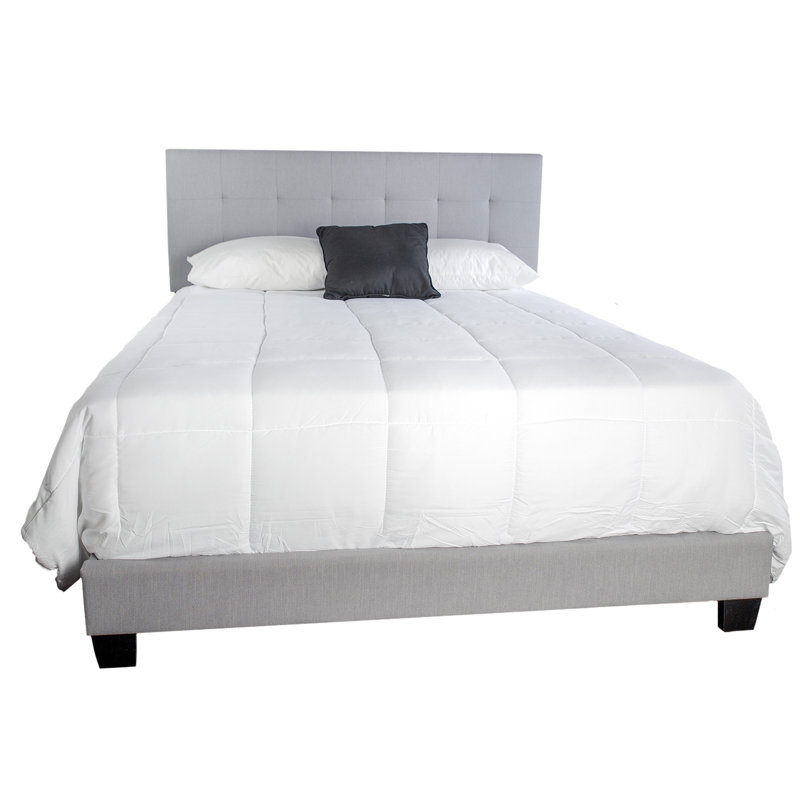 Ebern Designs Harcrest Queen Upholstered Bed In A Box In Gray Wayfair